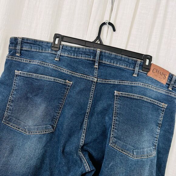 Chaps Dark Wash Relaxed Fit Straight Leg Mens Jeans Size 48 x 30 - Picture 6 of 10